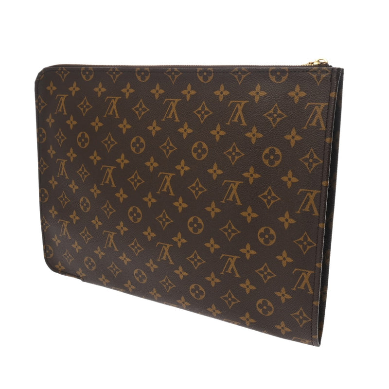 LOUIS VUITTON ルイヴィトン モノグラム ポッシュドキュマン 書類ケース ブラウン M53456 ユニセックス モノグラムキャンバス クラッチバッグ ABランク 中古 銀蔵