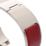 HERMES エルメス クリッククラック GM レッド レディース シルバー金具 ブレスレット ABランク 中古 銀蔵