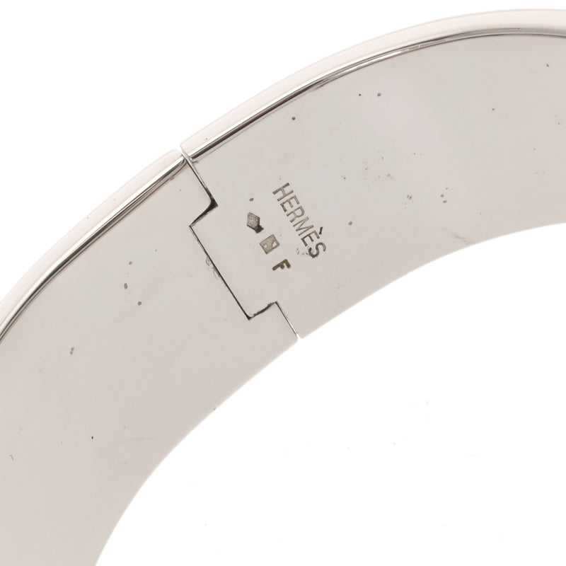 HERMES エルメス クリッククラック GM レッド レディース シルバー金具 ブレスレット ABランク 中古 銀蔵