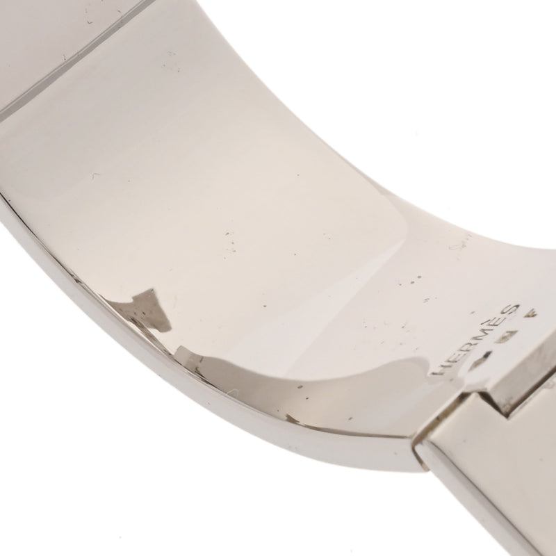 HERMES エルメス クリッククラック GM レッド レディース シルバー金具 ブレスレット ABランク 中古 銀蔵