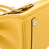 HERMES エルメス バーキン 25 ジョーヌナプル B刻印(2023年頃) レディース ヴォースイフト ハンドバッグ ABランク 中古 銀蔵