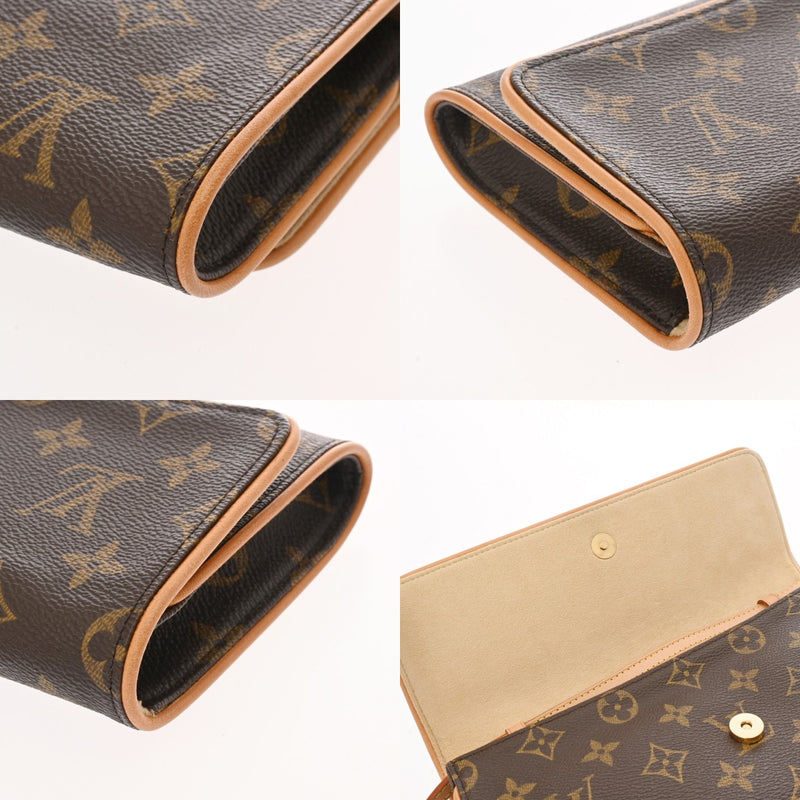 LOUIS VUITTON ルイヴィトン モノグラム ポシェットツイン GM 2WAY ブラウン M51852 レディース モノグラムキャンバス ショルダーバッグ ABランク 中古 銀蔵