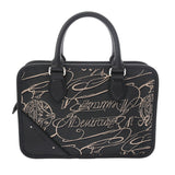 BERLUTI ベルルッティ アンジュール ガリバー  ネイビー メンズ キャンバス レザー ハンドバッグ ABランク 中古 銀蔵