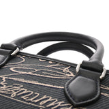 BERLUTI ベルルッティ アンジュール ガリバー  ネイビー メンズ キャンバス レザー ハンドバッグ ABランク 中古 銀蔵