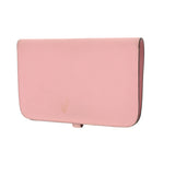 HERMES エルメス ドゴン デュオ ローズサクラ シルバー金具 T刻印(2015年頃) ユニセックス ヴォースイフト 長財布 Bランク 中古 銀蔵