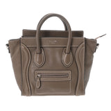 CELINE セリーヌ ラゲージ ナノ 2WAY カーキ 189243 レディース ドラムドカーフ ハンドバッグ Bランク 中古 銀蔵
