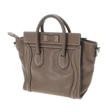 CELINE セリーヌ ラゲージ ナノ 2WAY カーキ 189243 レディース ドラムドカーフ ハンドバッグ Bランク 中古 銀蔵