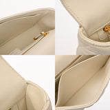 CHRISTIAN DIOR クリスチャンディオール CARO ミディアム チェーンショルダー ホワイト レディース レザー ショルダーバッグ Bランク 中古 銀蔵