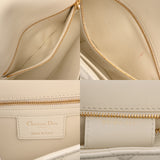 CHRISTIAN DIOR クリスチャンディオール CARO ミディアム チェーンショルダー ホワイト レディース レザー ショルダーバッグ Bランク 中古 銀蔵