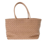 BOTTEGAVENETA ボッテガヴェネタ イントレチャート トートバッグ ベージュ ユニセックス レザー ハンドバッグ Aランク 中古 銀蔵
