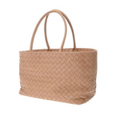 BOTTEGAVENETA ボッテガヴェネタ イントレチャート トートバッグ ベージュ ユニセックス レザー ハンドバッグ Aランク 中古 銀蔵