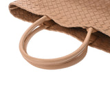 BOTTEGAVENETA ボッテガヴェネタ イントレチャート トートバッグ ベージュ ユニセックス レザー ハンドバッグ Aランク 中古 銀蔵