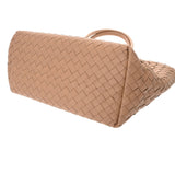 BOTTEGAVENETA ボッテガヴェネタ イントレチャート トートバッグ ベージュ ユニセックス レザー ハンドバッグ Aランク 中古 銀蔵
