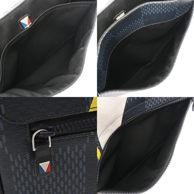 LOUIS VUITTON ルイヴィトン ダミエコバルト ディストリクトM アメリカンズカップ　 ネイビー N44004 メンズ ダミエキャンバス ショルダーバッグ Bランク 中古 銀蔵