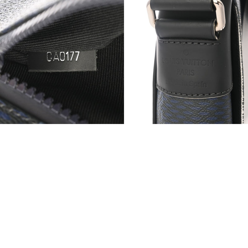 LOUIS VUITTON ルイヴィトン ダミエコバルト ディストリクトM アメリカンズカップ　 ネイビー N44004 メンズ ダミエキャンバス ショルダーバッグ Bランク 中古 銀蔵