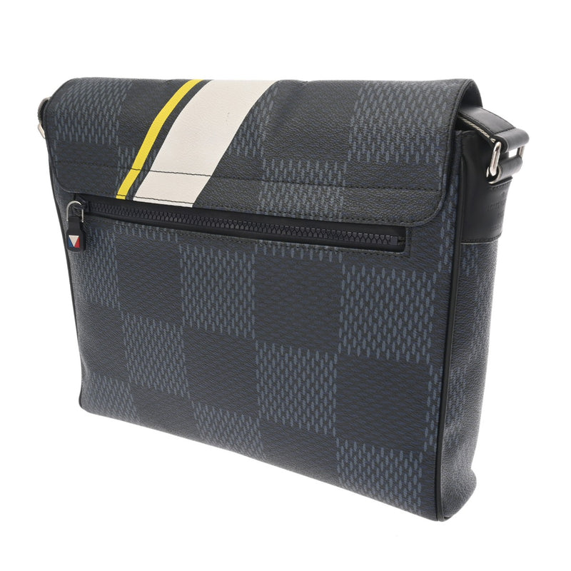 LOUIS VUITTON ルイヴィトン ダミエコバルト ディストリクトM アメリカンズカップ　 ネイビー N44004 メンズ ダミエキャンバス ショルダーバッグ Bランク 中古 銀蔵