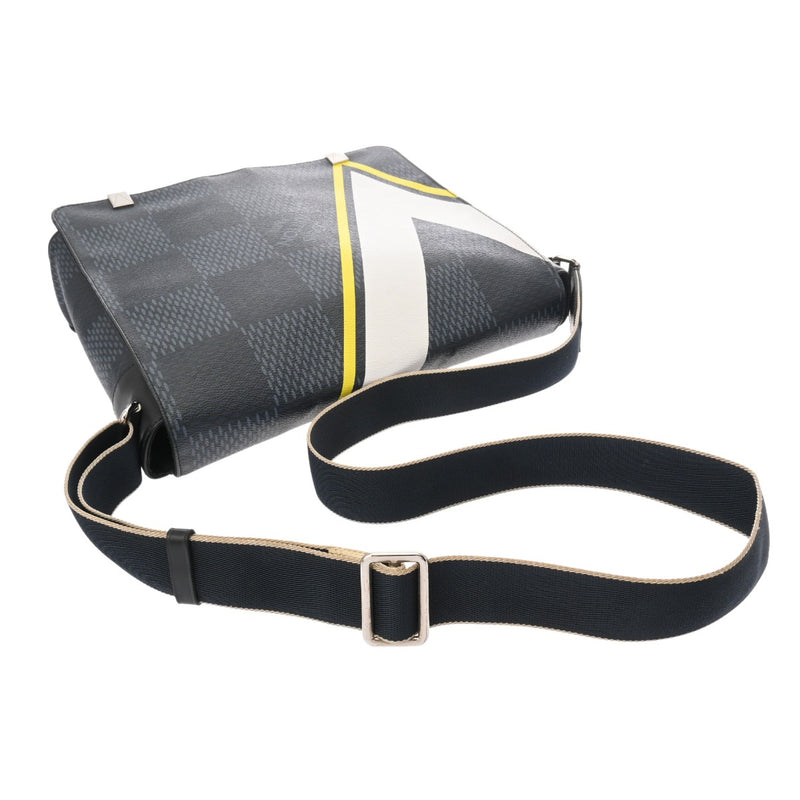 LOUIS VUITTON ルイヴィトン ダミエコバルト ディストリクトM アメリカンズカップ　 ネイビー N44004 メンズ ダミエキャンバス ショルダーバッグ Bランク 中古 銀蔵