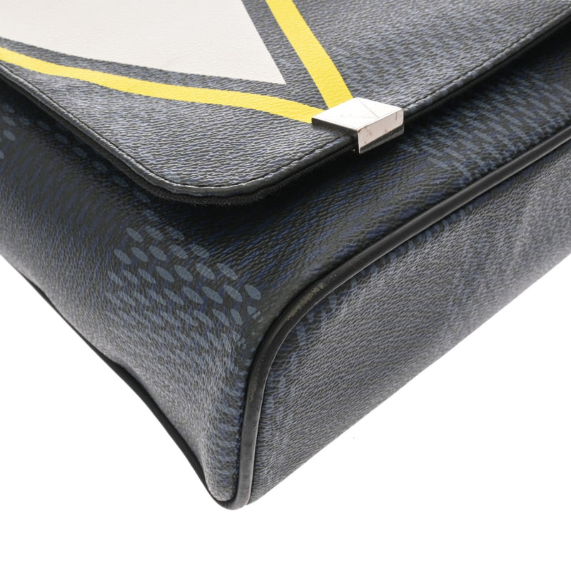 LOUIS VUITTON ルイヴィトン ダミエコバルト ディストリクトM アメリカンズカップ　 ネイビー N44004 メンズ ダミエキャンバス ショルダーバッグ Bランク 中古 銀蔵