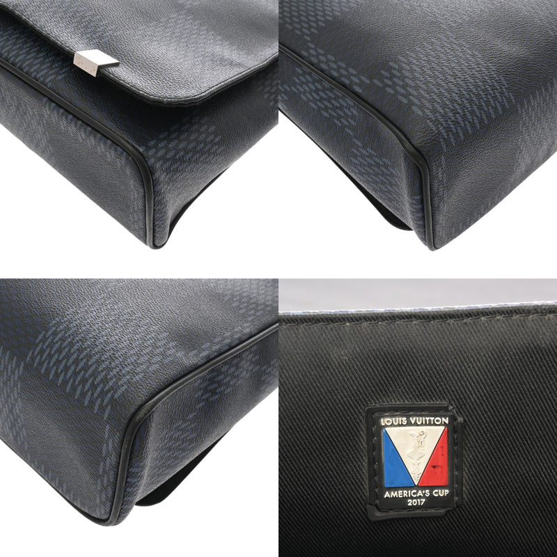 LOUIS VUITTON ルイヴィトン ダミエコバルト ディストリクトM アメリカンズカップ　 ネイビー N44004 メンズ ダミエキャンバス ショルダーバッグ Bランク 中古 銀蔵