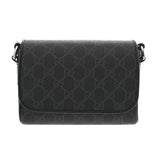 GUCCI グッチ GGブラック ミニバッグ ブラック シルバー金具 791741 レディース GGスプリームキャンバス ショルダーバッグ Aランク 中古 銀蔵