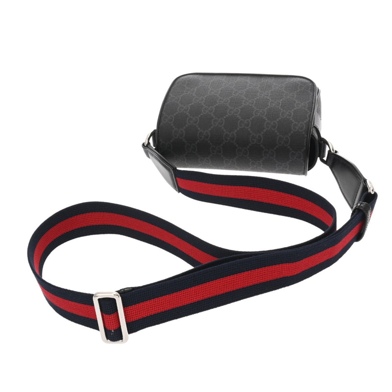 GUCCI グッチ GGブラック ミニバッグ ブラック シルバー金具 791741 レディース GGスプリームキャンバス ショルダーバッグ Aランク 中古 銀蔵