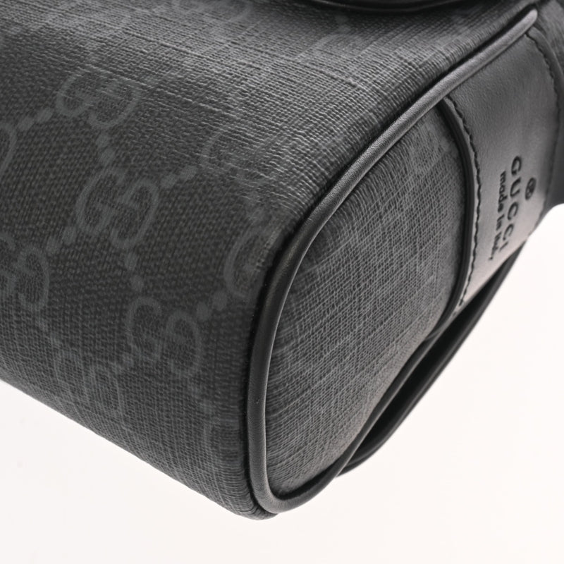 GUCCI グッチ GGブラック ミニバッグ ブラック シルバー金具 791741 レディース GGスプリームキャンバス ショルダーバッグ Aランク 中古 銀蔵