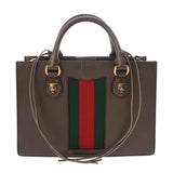 GUCCI グッチ シェリーライン アニマリエ  ブラウン 431277 レディース レザー ハンドバッグ Bランク 中古 銀蔵