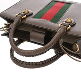 GUCCI グッチ シェリーライン アニマリエ  ブラウン 431277 レディース レザー ハンドバッグ Bランク 中古 銀蔵