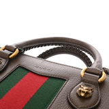 GUCCI グッチ シェリーライン アニマリエ  ブラウン 431277 レディース レザー ハンドバッグ Bランク 中古 銀蔵