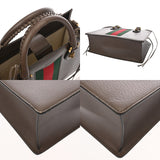 GUCCI グッチ シェリーライン アニマリエ  ブラウン 431277 レディース レザー ハンドバッグ Bランク 中古 銀蔵