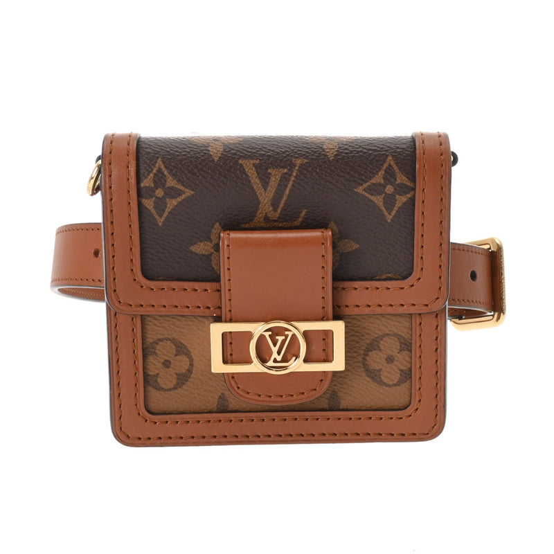 LOUIS VUITTON ルイヴィトン モノグラムリバース バムバック ドーフィーヌ BB ブラウン M68621 レディース モノグラムキャンバス ウエストバッグ Aランク 中古 銀蔵