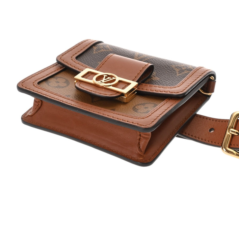 LOUIS VUITTON ルイヴィトン モノグラムリバース バムバック ドーフィーヌ BB ブラウン M68621 レディース モノグラムキャンバス ウエストバッグ Aランク 中古 銀蔵