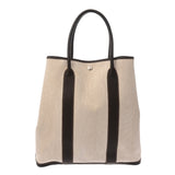 HERMES エルメス ガーデンファイル MM エクリュ □H刻印(2004年頃) レディース トワルアッシュ ブッフル ハンドバッグ ABランク 中古 銀蔵