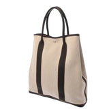 HERMES エルメス ガーデンファイル MM エクリュ □H刻印(2004年頃) レディース トワルアッシュ ブッフル ハンドバッグ ABランク 中古 銀蔵