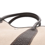 HERMES エルメス ガーデンファイル MM エクリュ □H刻印(2004年頃) レディース トワルアッシュ ブッフル ハンドバッグ ABランク 中古 銀蔵