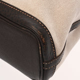 HERMES エルメス ガーデンファイル MM エクリュ □H刻印(2004年頃) レディース トワルアッシュ ブッフル ハンドバッグ ABランク 中古 銀蔵