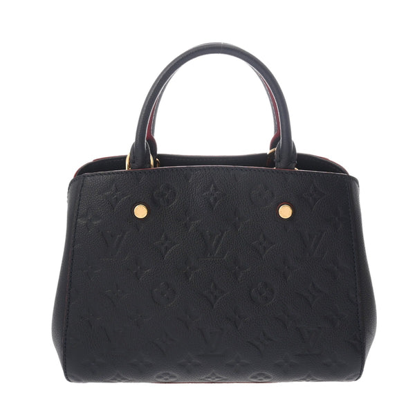 LOUIS VUITTON ルイヴィトン モノグラムアンプラント モンテーニュ BB 2WAY マリーヌルージュ M42747 レディース レザー ハンドバッグ Aランク 中古 銀蔵