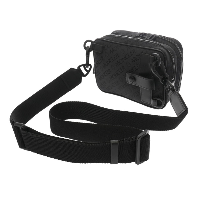 MONCLER モンクレール ブラック メンズ キャンバス ショルダーバッグ Aランク 中古 銀蔵
