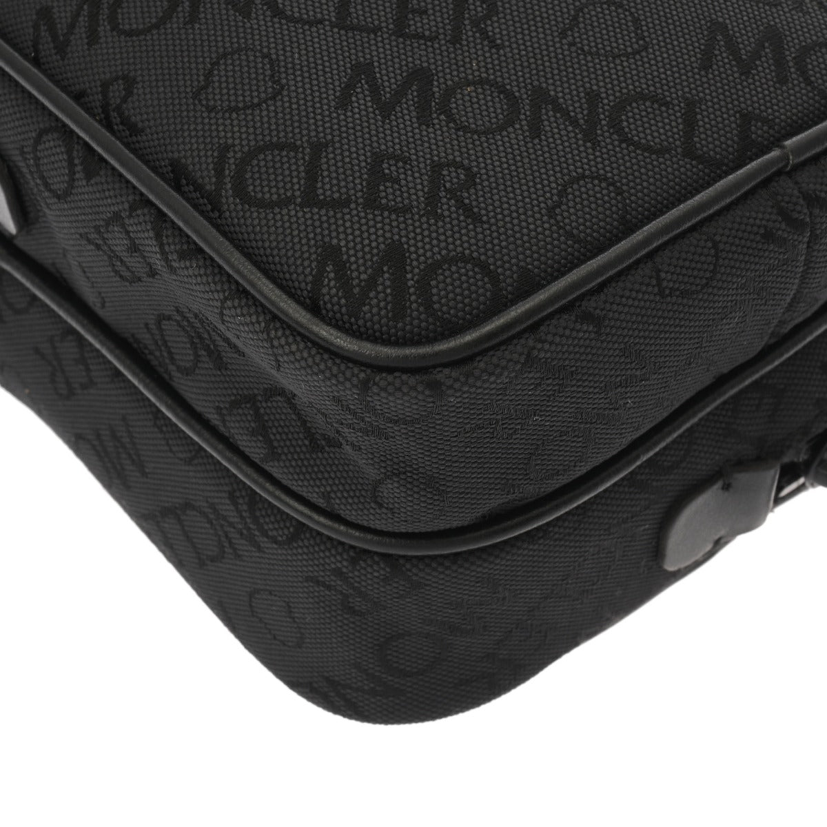 モンクレール ブラック メンズ キャンバス ショルダーバッグ MONCLER 