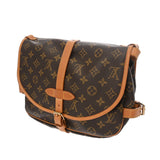 LOUIS VUITTON ルイヴィトン モノグラム ソミュール 30 ブラウン M42256 レディース モノグラムキャンバス ショルダーバッグ Bランク 中古 銀蔵