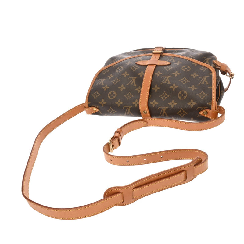 LOUIS VUITTON ルイヴィトン モノグラム ソミュール 30 ブラウン M42256 レディース モノグラムキャンバス ショルダーバッグ Bランク 中古 銀蔵
