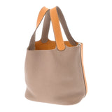 HERMES エルメス ピコタンロック PM カザック トゥルティエールグレー/マスタード □P刻印(2012年頃) レディース トリヨンクレマンス ハンドバッグ Bランク 中古 銀蔵