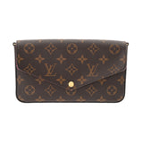 LOUIS VUITTON ルイヴィトン モノグラム ポシェットフェリシー ブラウン M61276 レディース モノグラムキャンバス チェーンウォレット Bランク 中古 銀蔵