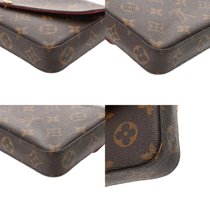 LOUIS VUITTON ルイヴィトン モノグラム ポシェットフェリシー ブラウン M61276 レディース モノグラムキャンバス チェーンウォレット Bランク 中古 銀蔵