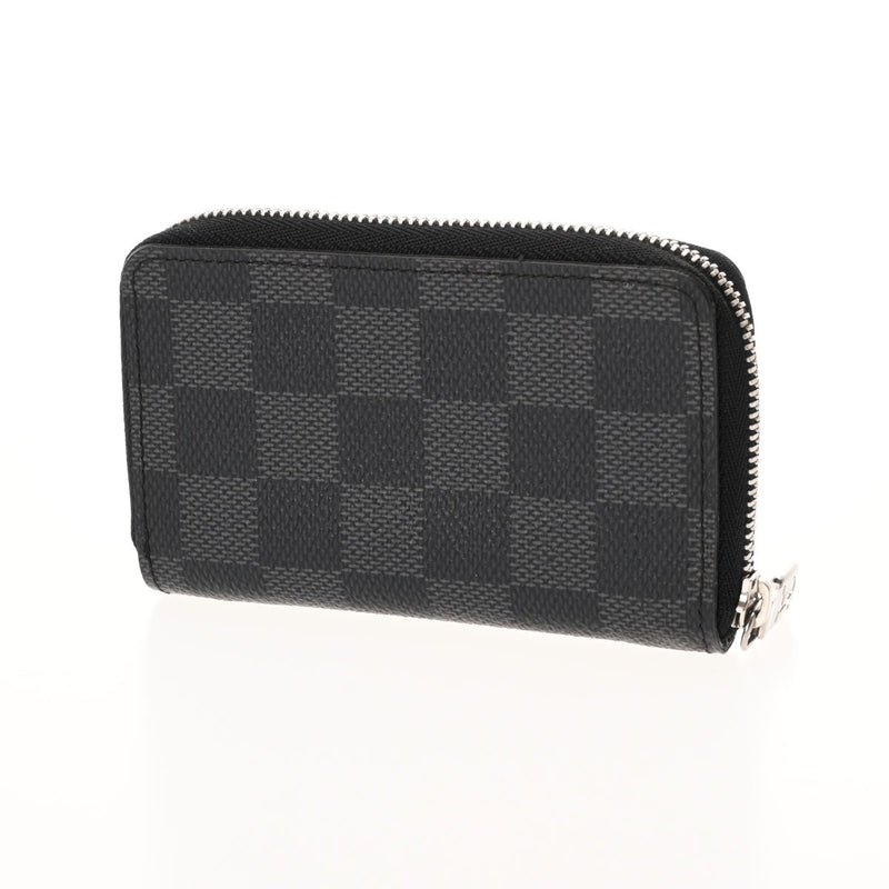 LOUIS VUITTON ルイヴィトン ダミエグラフィット ジッピーコインパース 黒/グレー N63076 メンズ ダミエキャンバス コインケース Aランク 中古 銀蔵