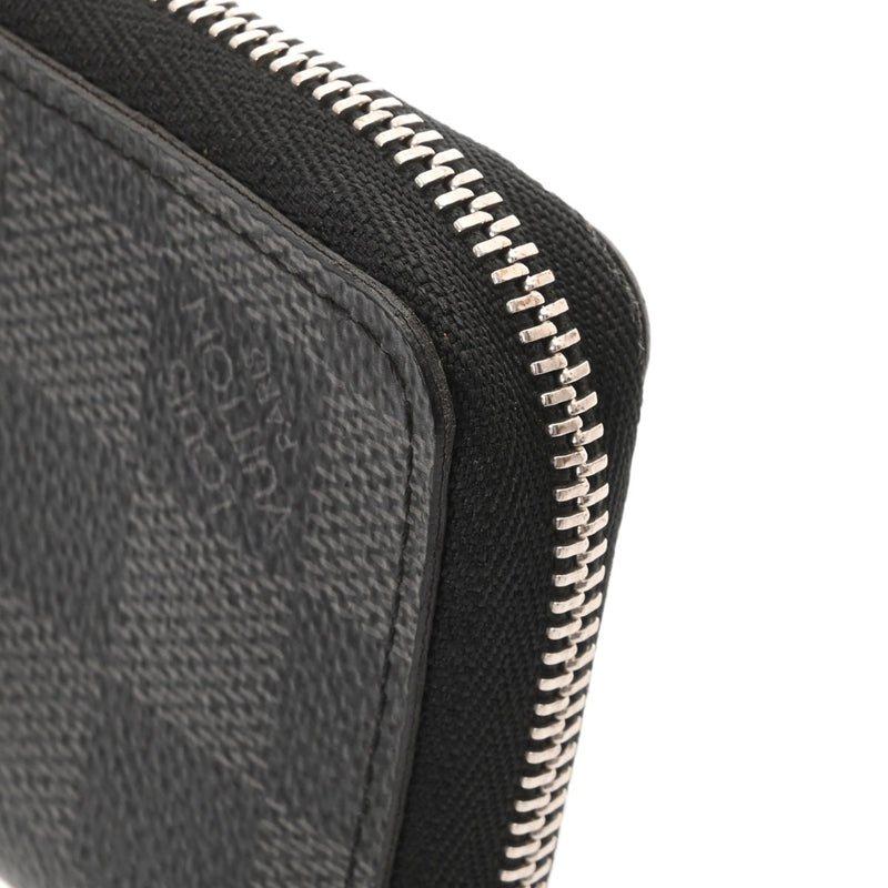 LOUIS VUITTON ルイヴィトン ダミエグラフィット ジッピーコインパース 黒/グレー N63076 メンズ ダミエキャンバス コインケース Aランク 中古 銀蔵