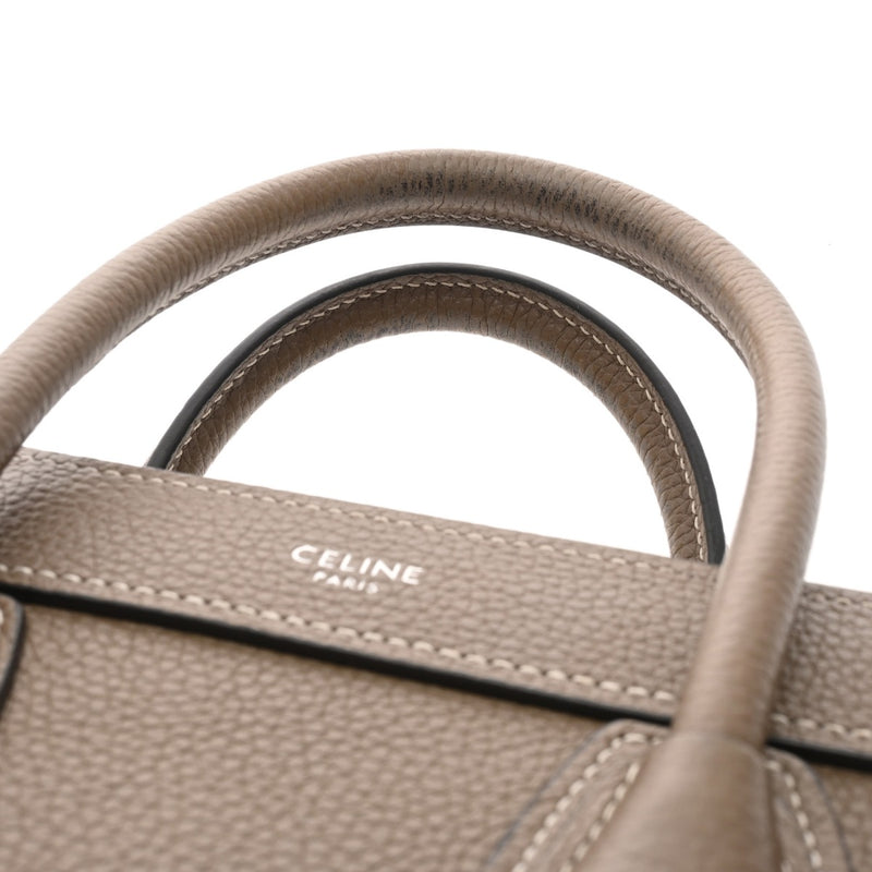 CELINE セリーヌ ラゲージ ナノ 2WAY スリ 189243 レディース ドラムドカーフ ハンドバッグ ABランク 中古 銀蔵
