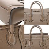 CELINE セリーヌ ラゲージ ナノ 2WAY スリ 189243 レディース ドラムドカーフ ハンドバッグ ABランク 中古 銀蔵