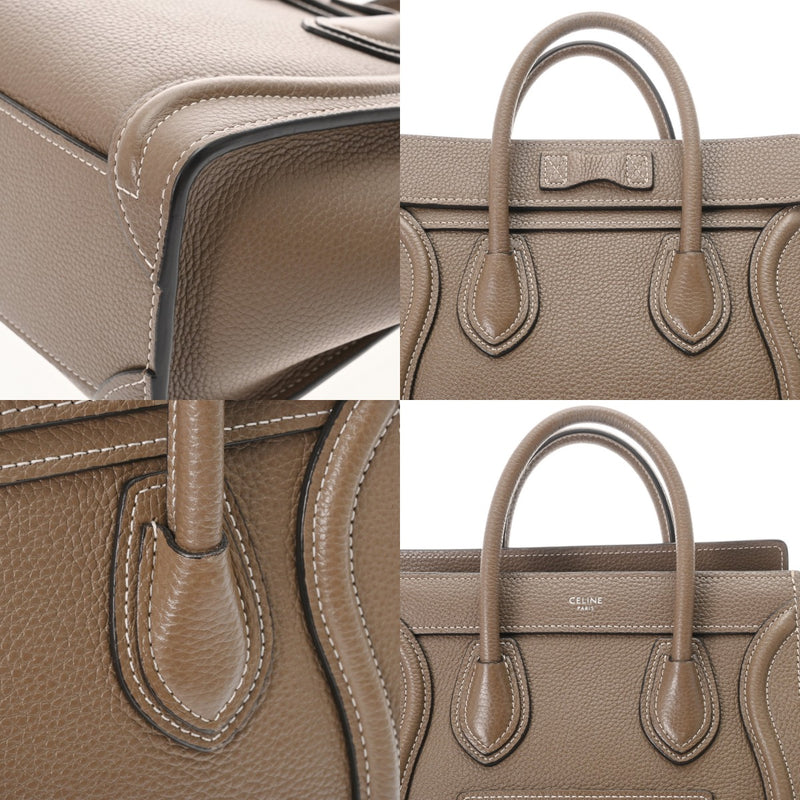 CELINE セリーヌ ラゲージ ナノ 2WAY スリ 189243 レディース ドラムドカーフ ハンドバッグ ABランク 中古 銀蔵