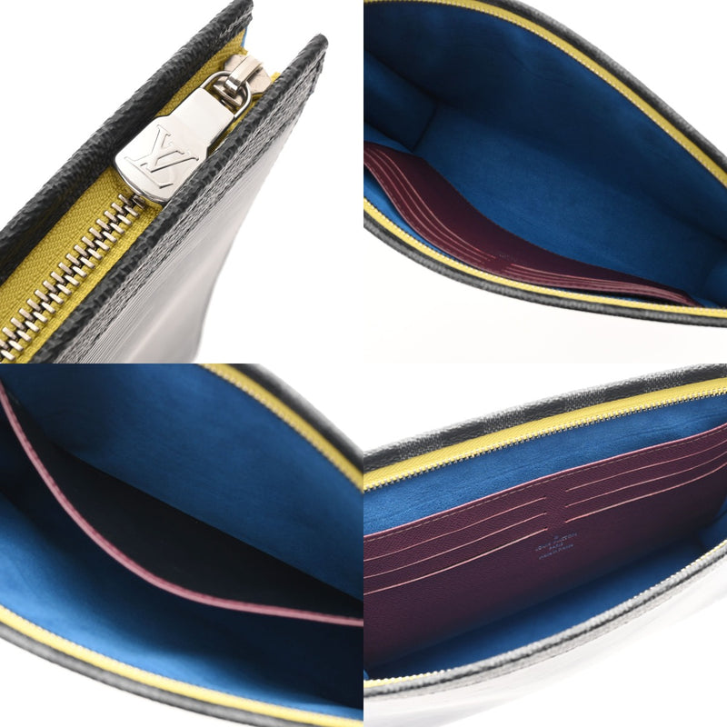 LOUIS VUITTON ルイヴィトン エピ/グラフィット ポシェットヴォワヤージュ ネイビー M67899 メンズ エピレザー ダミエグラフィットキャンバス クラッチバッグ Aランク 中古 銀蔵